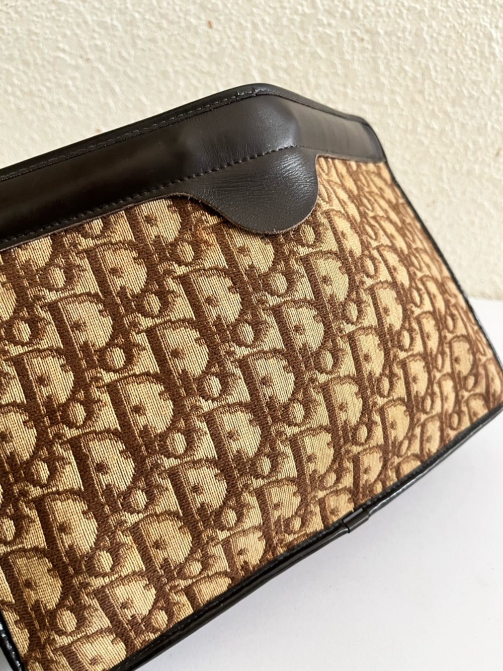 Dior Monogram Canvas Clutch in Brown - Picture 3 of 13
